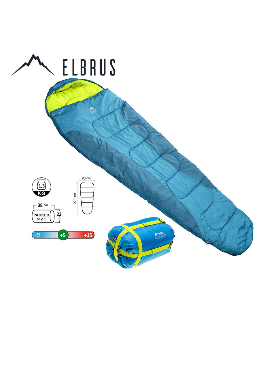 

Спальный мешок Elbrus Rohit II 220x80 Right Zip Синий с зеленым