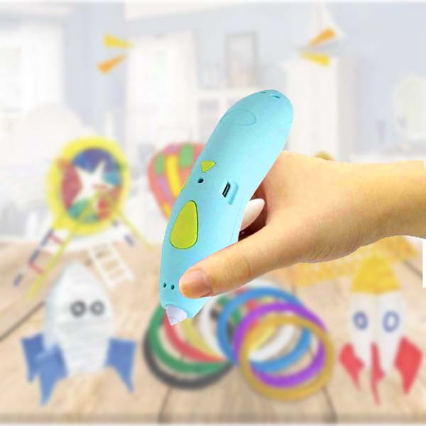 

3D ручка 3D Pen аккумуляторная с трафаретами и пластиком Зеленая