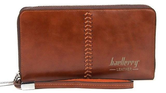 

Мужской кошелек-клатч Baellerry Leather коричневый