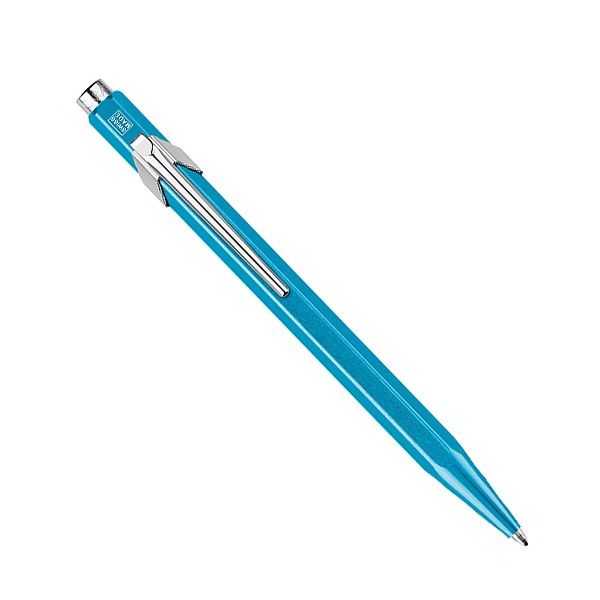 

Шариковая ручка Caran d'Ache 849 Popline Metallic Turquoise бирюзовая 849.671