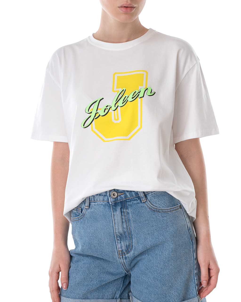 

Футболка жіноча JOLEEN (S21-T196GL-3/21-7) Білий Uni