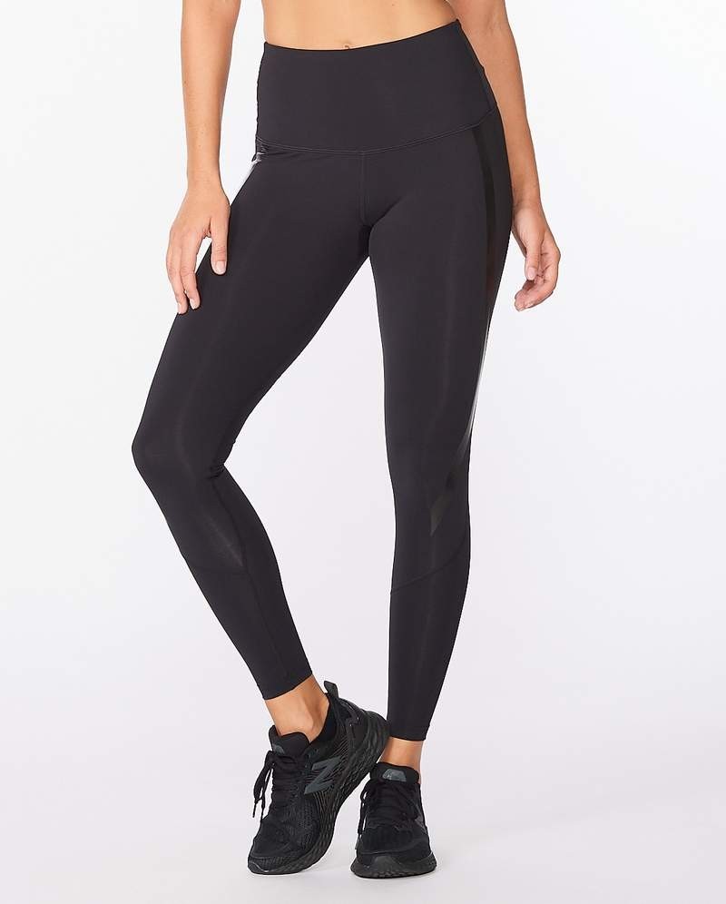

Женские компрессионные тайтсы 2XU, Hi-Rise Compression Tights, S, черный/черный