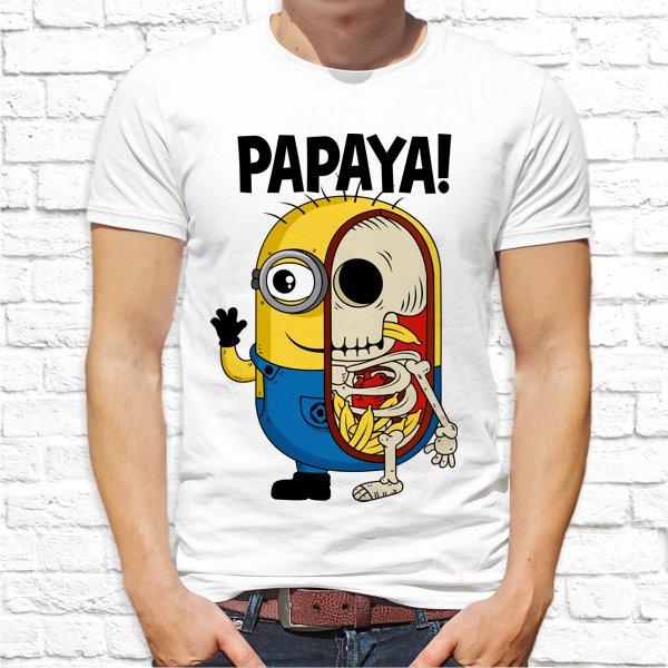 

Мужская футболка Push IT с принтом "Papaya!" по мотивам мультфильма "Миньоны" , Белый, Мужская футболка Push IT с принтом "Papaya!" по мотивам мультфильма "Миньоны" XL, Белый