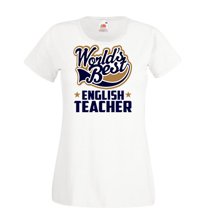 

Женская футболка Push IT для учителя с надписью "World' best english teacher" , Белый, Женская футболка Push IT для учителя с надписью "World's best english teacher" S, Белый