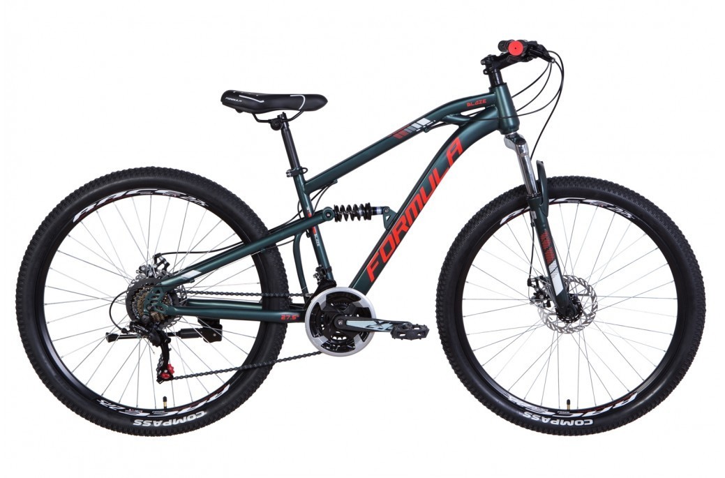 

Велосипед ST 27.5 Formula BLAZE AM2 DD 16 малахитовый с красным