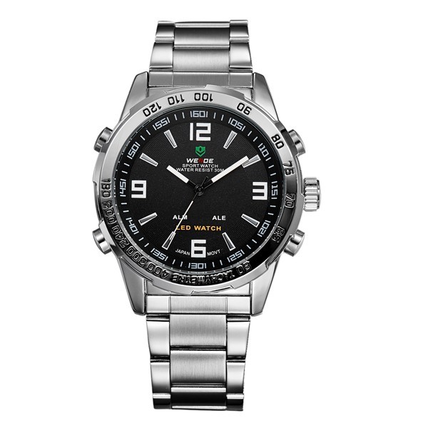 

Мужские спортивные кварцевые часы Weide Standart Silver 1506