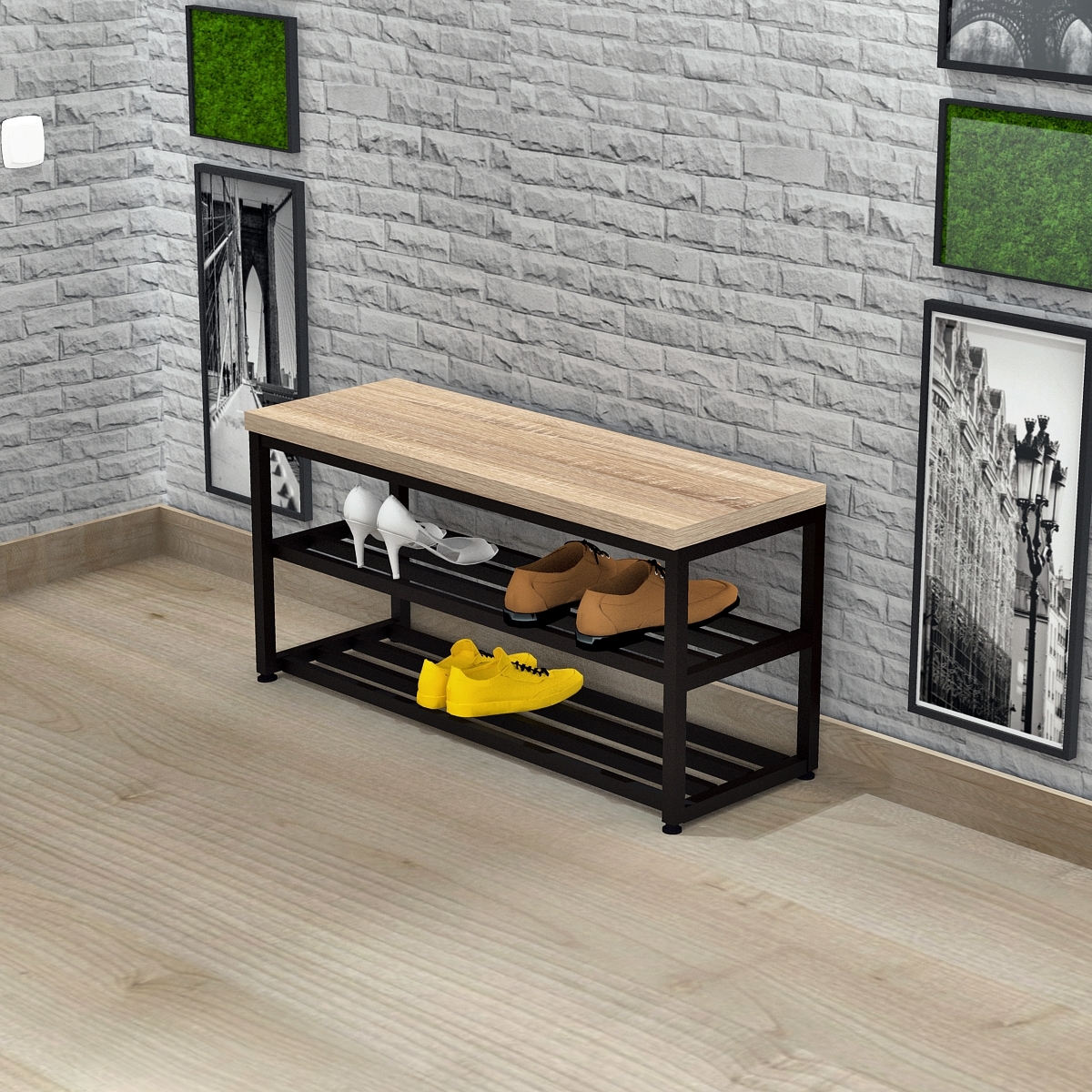 

Прихожая FLASHNIKA Лофт ПЛ-12 (600мм x 350мм x 450мм)