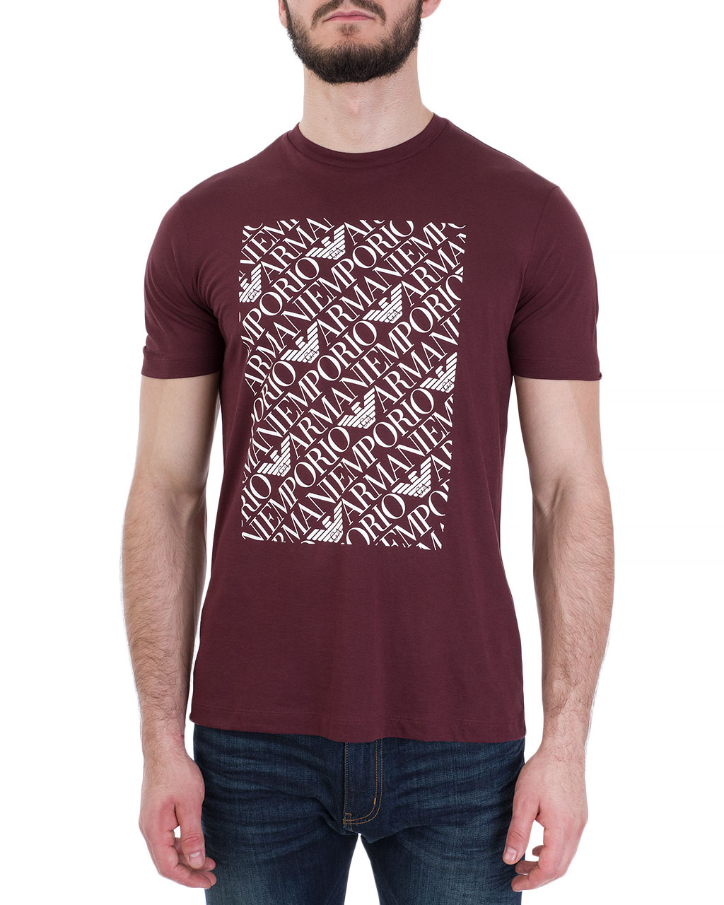 

Футболка чоловіча EMPORIO ARMANI (3G1TA3-1JNQZ-0347/92) Бордовий XXL