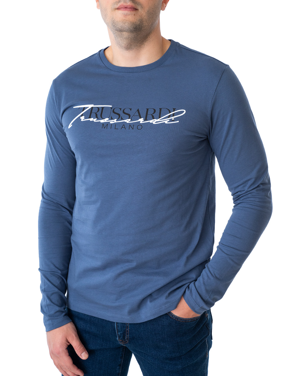 

Лонгслів чоловічий TRUSSARDI JEANS (52T00383-1T003076-U674/20-21) Блакитний XL