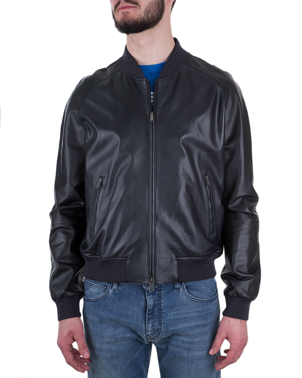 

Куртка шкіряна чоловіча EMPORIO ARMANI (W1B53P-W1P59-099/8) Чорний 50