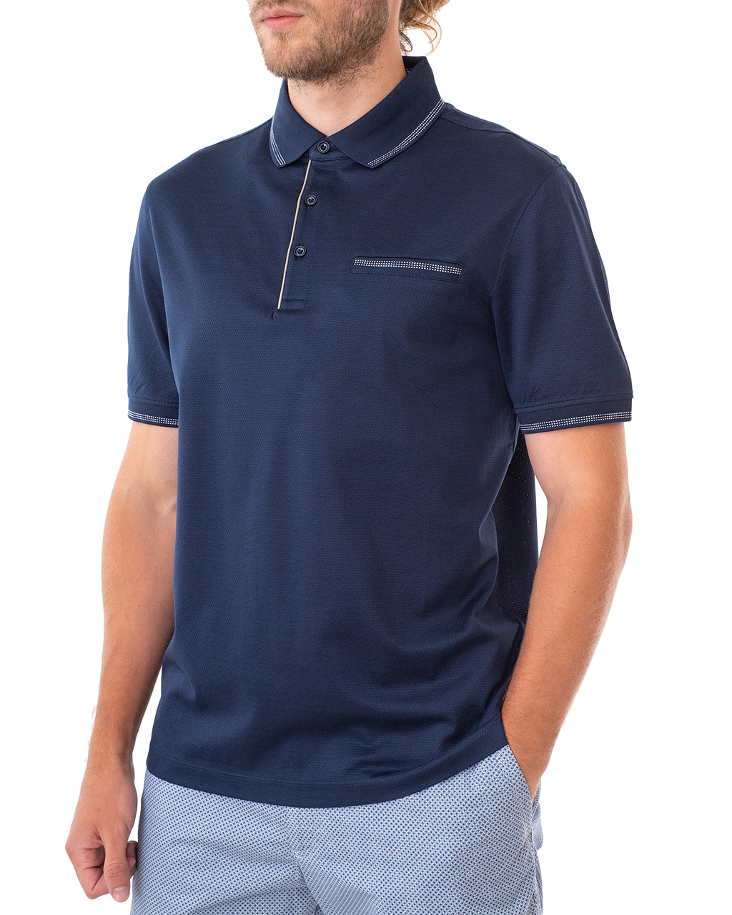 

Трикотаж поло чоловічий BUGATTI (8151-55100-370/20-2) Синій XXL