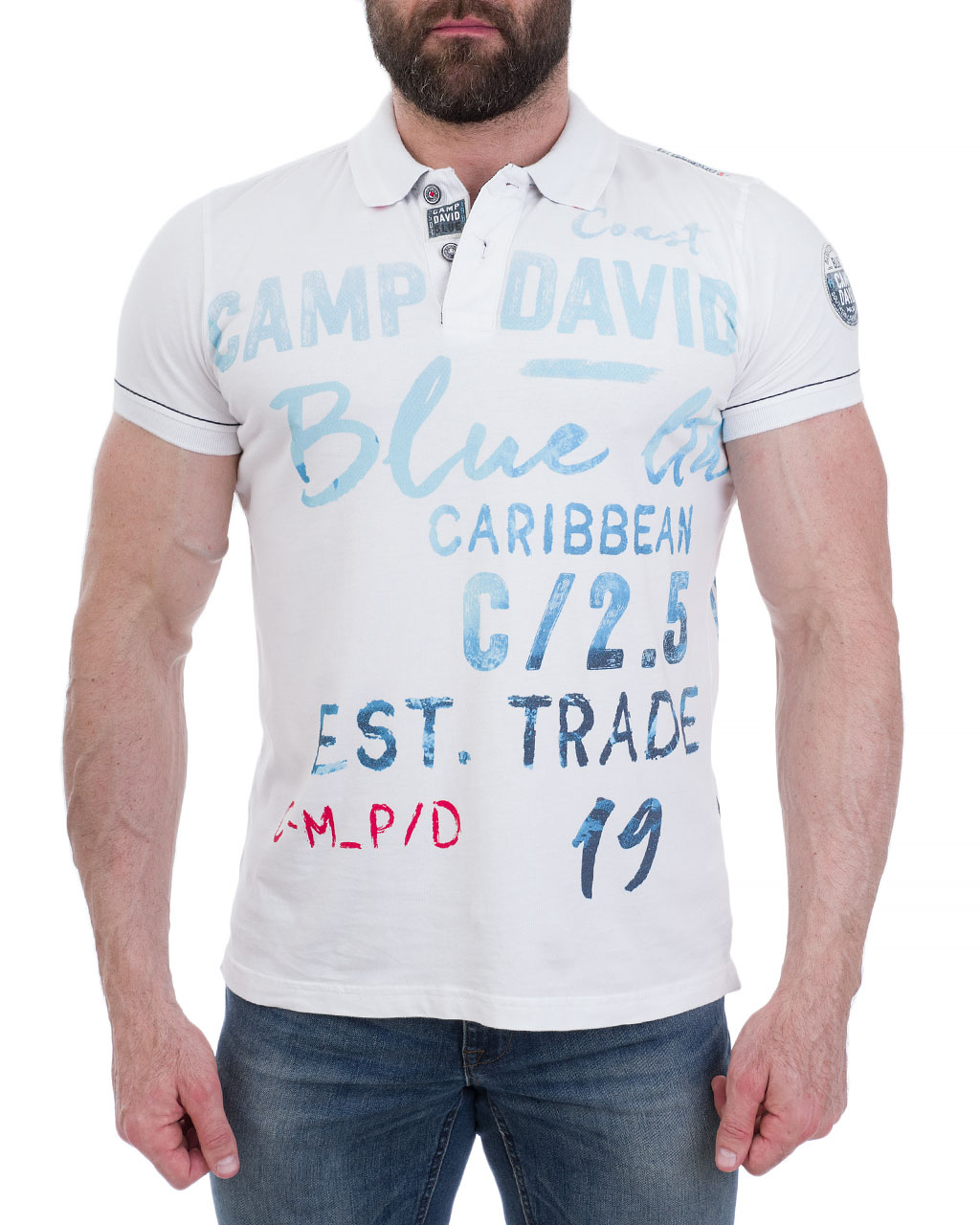 

Поло чоловіче CAMP DAVID (1904-3376-бел./92) Білий XXL