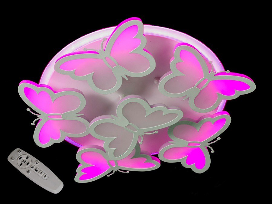 

Потолочная светодиодная люстра AlexMosh с диммером и подсветкой для детской 105W цвет белый (142)