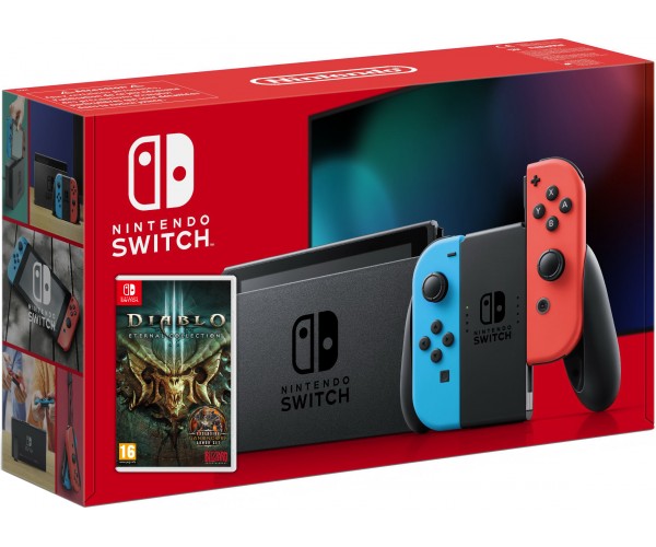 

Nintendo Switch Neon Blue-Red (Upgraded version) + Игра Diablo III: Eternal Collection (русская версия)