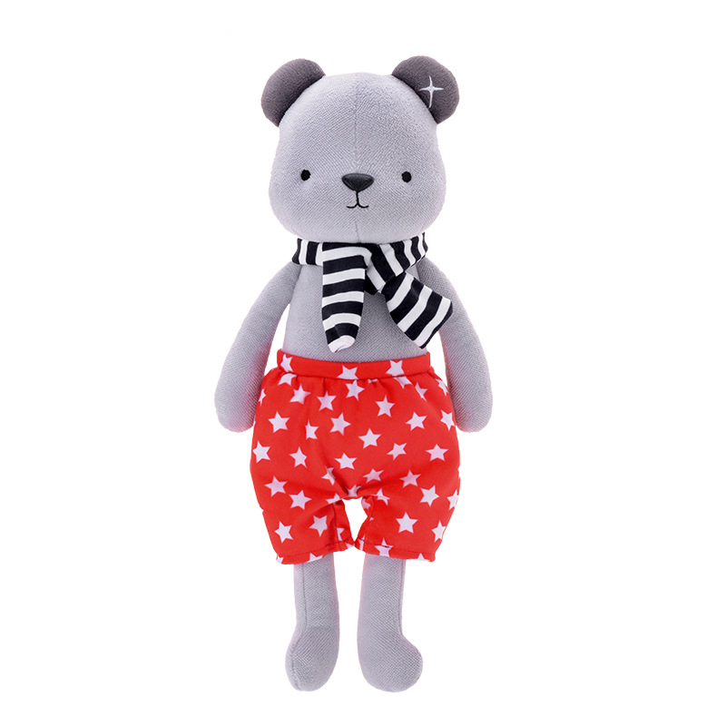 

Мягкая игрушка Metoys Медвежонок в красных шортах 35 см Серый (47987)