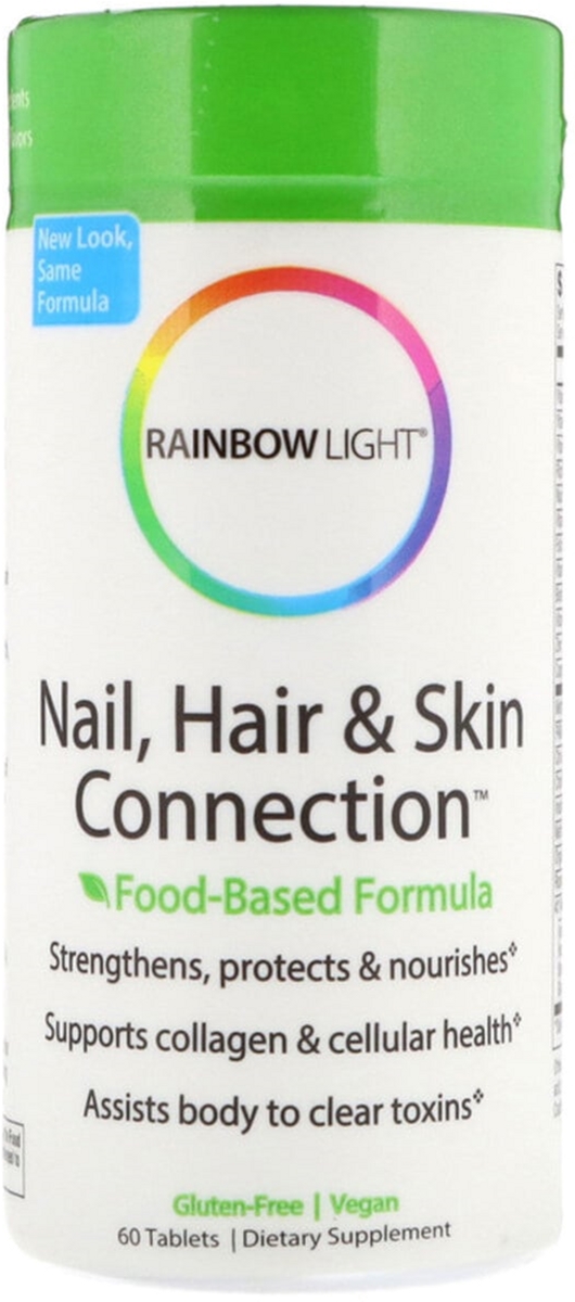 

Витамины Rainbow Light для ногтей волос и кожи Nail Hair & Skin Connection Food-Based Formula 60 таблеток (21888102235)