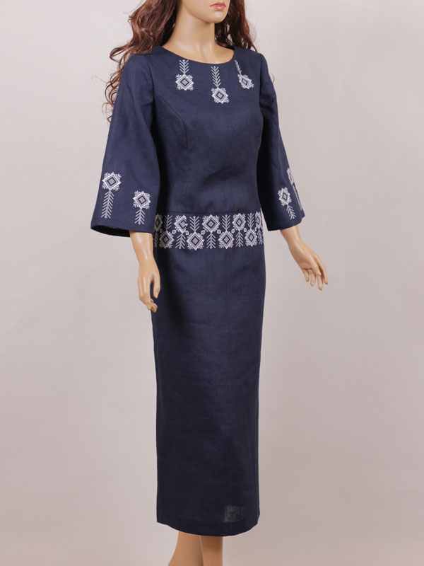 

Жіноча сукня Колос Північне Сяйво темно-синя  (3083-12023, Жіноча сукня Колос Північне Сяйво темно-синя 52 (3083-12023)