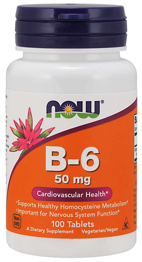 

Витамины NOW Vitamin B-6 50 mg Tablets 100 таблеток (4384301946)