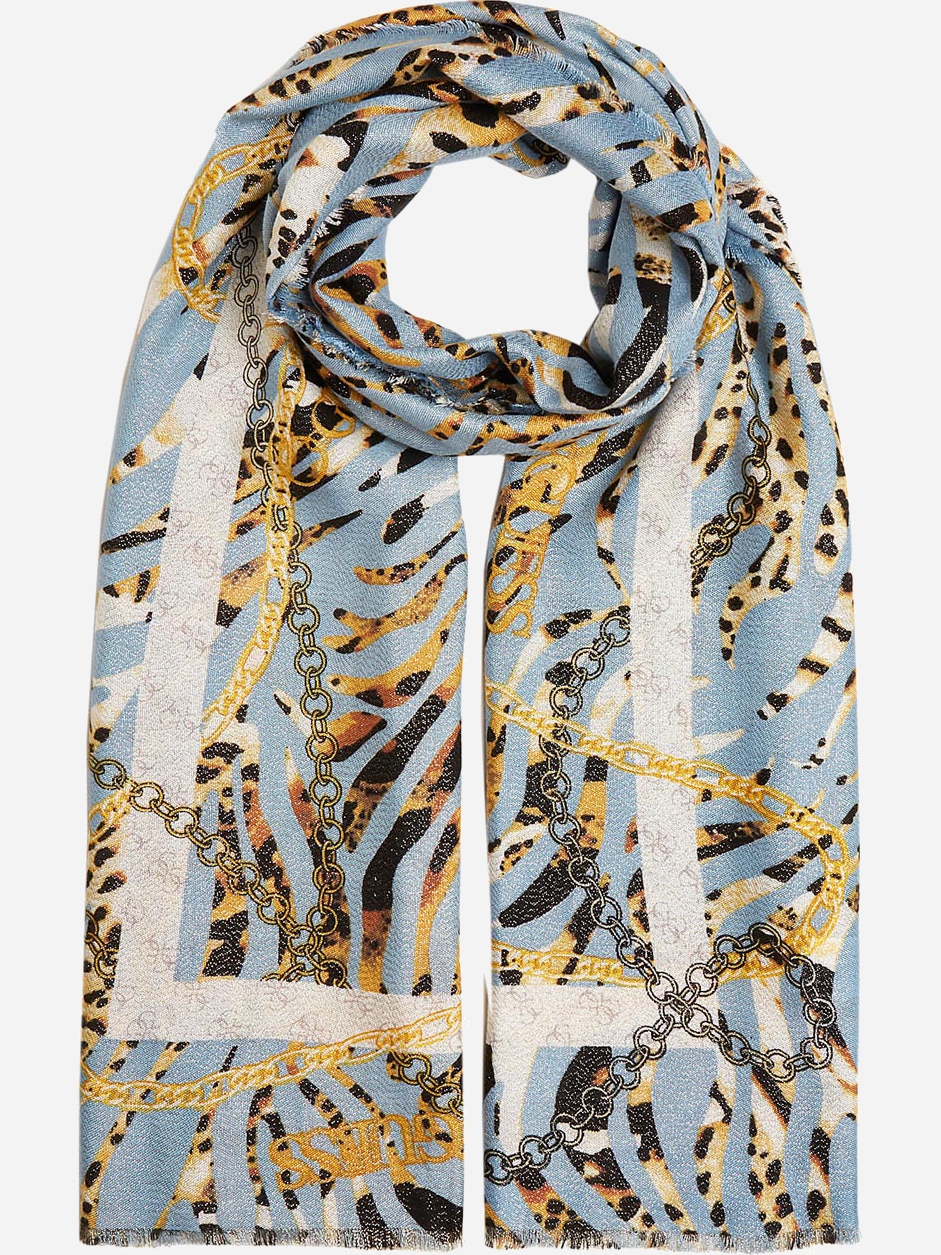

Палантин Guess PRINTED SCARF AW8421MOD03-DEN 100х195 см Золотисто-голубой