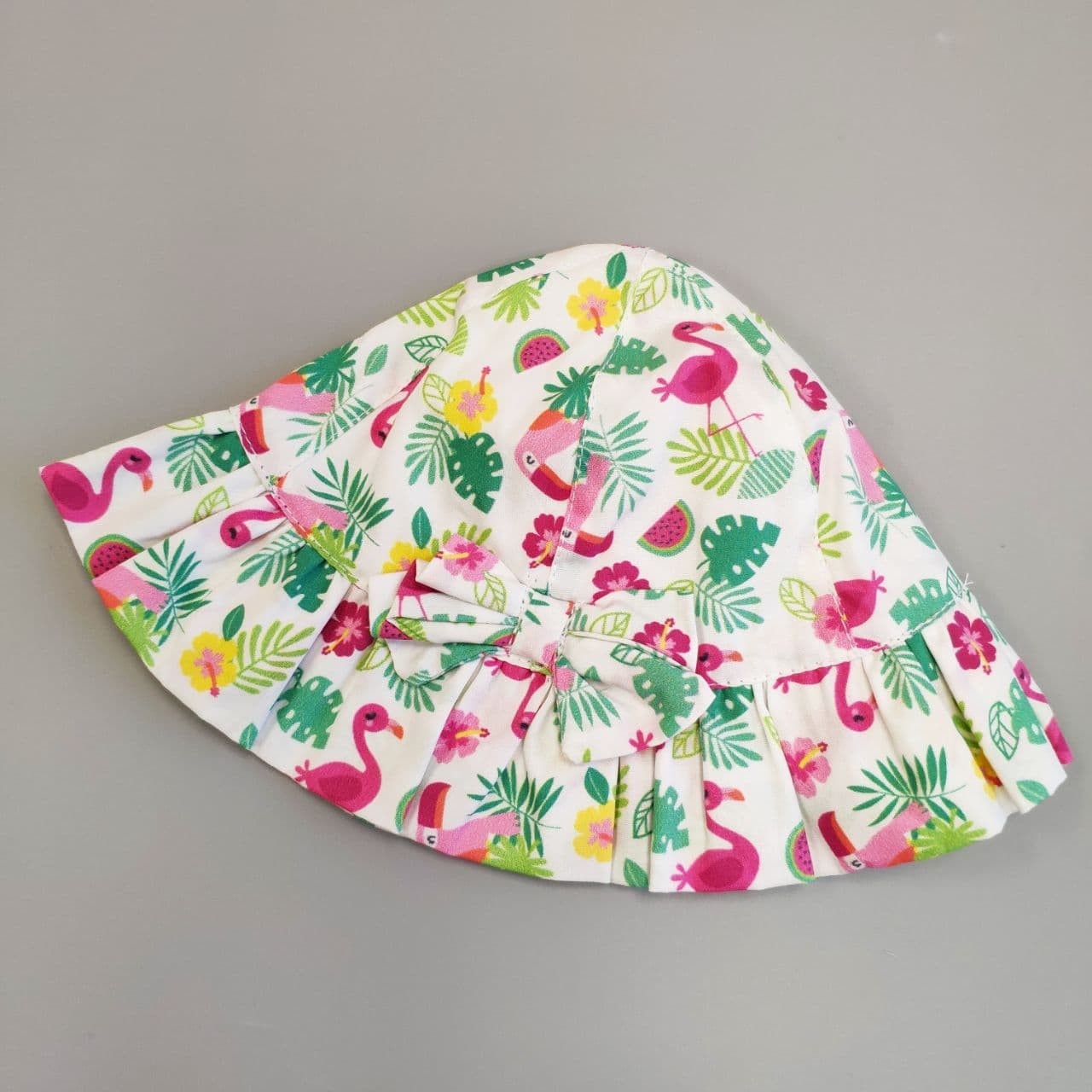 

Панамочка для девочки Minoti Tropical 13633 44-46см Белый с зеленым