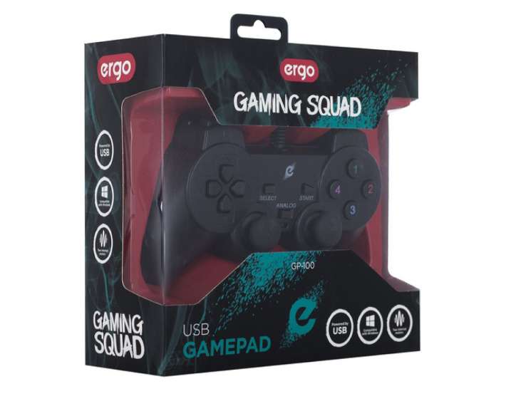 

Геймпад ERGO GP-100 USB Black