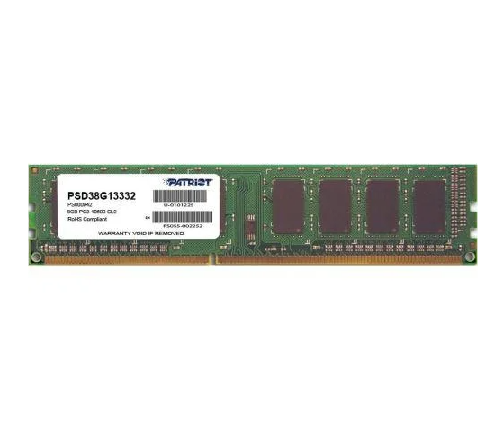 

Память 8Gb DDR3, 1333 MHz (PC3-10600), Patriot, 9-9-9-28, 1.5V