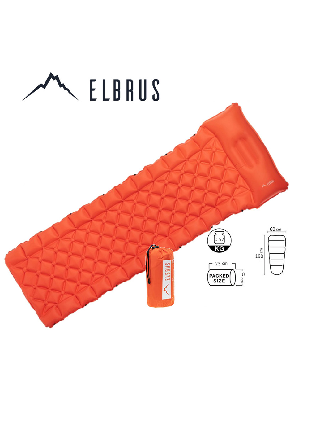 

Надувной коврик Elbrus Aries 190x60 Оранжевый El-aries190-orange