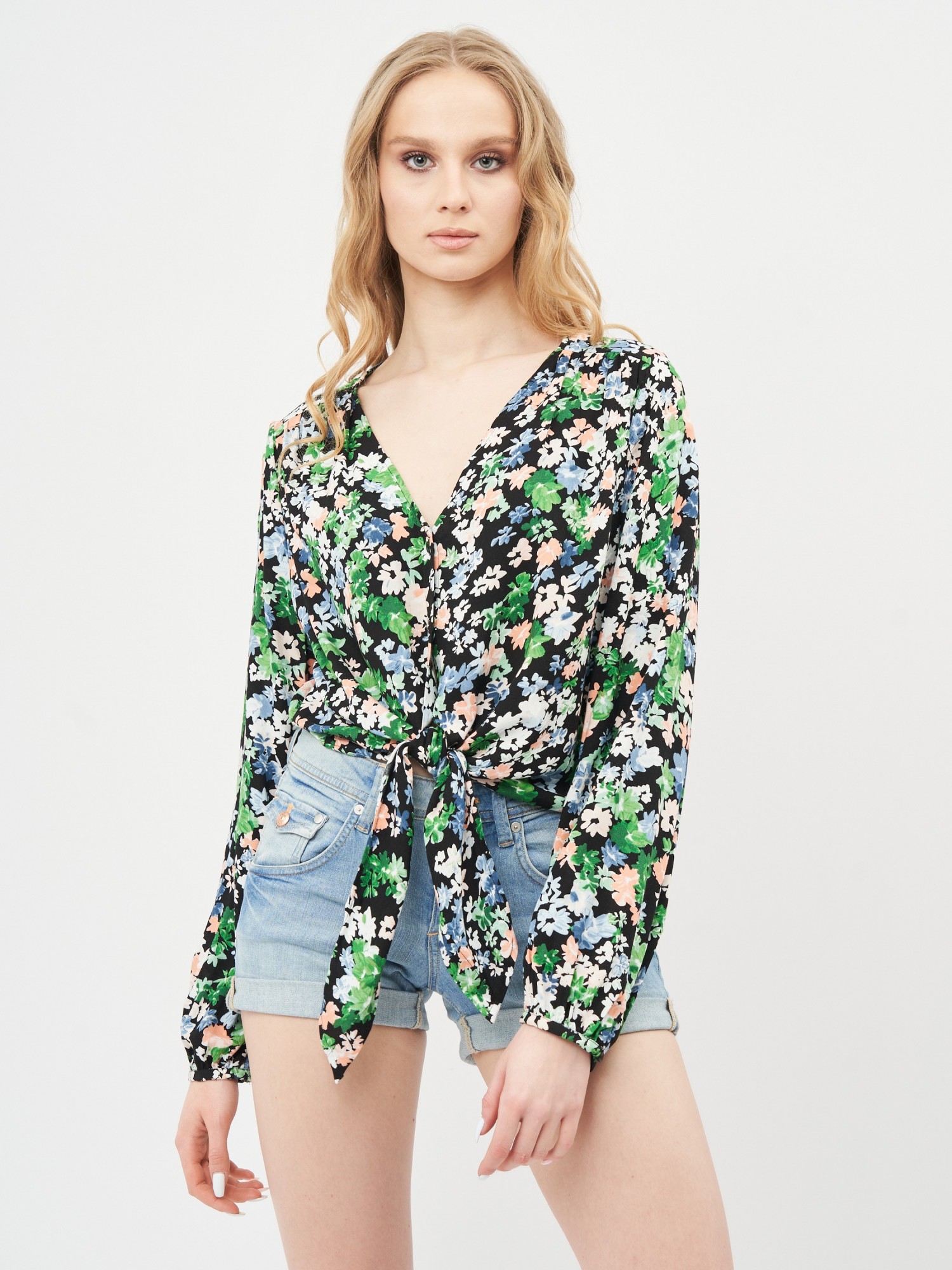 

Топ H&M M комбинированный цветы 8591181sm