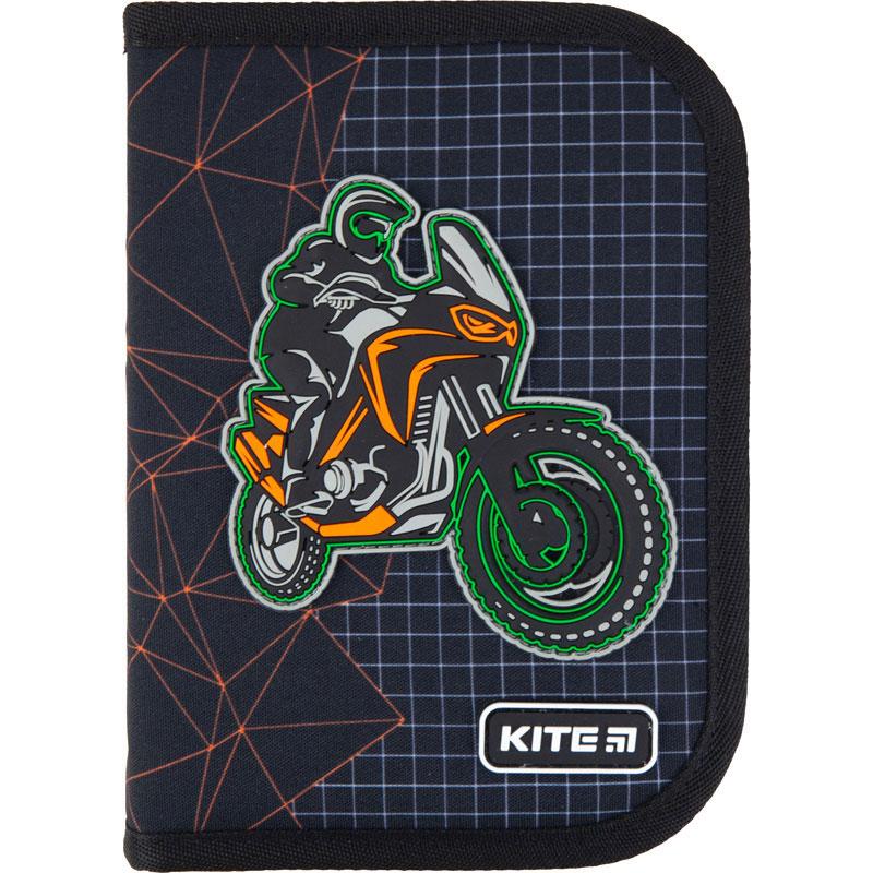 

Пенал Kite 1 відділення, 2 відвороти, з наповненням 622 Motorcross