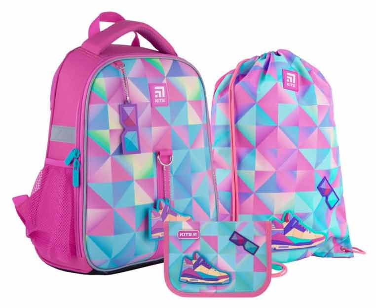 

Школьный набор Kite Кайт Education Cool girl Рюкзак + пенал + сумка для обуви (SET_K21-555S-3)