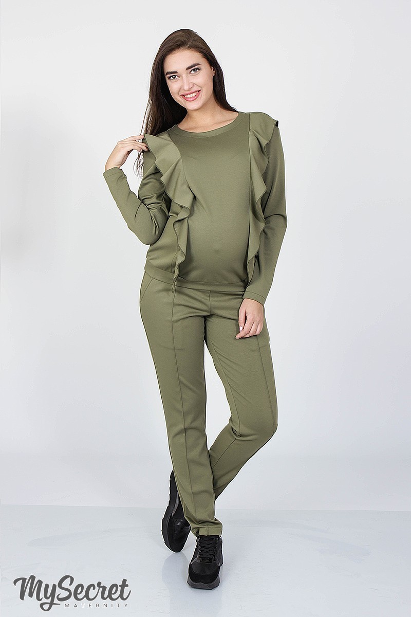 

Модный и современный костюм для беременных и кормящих мам MySecret Shaia  хакки (ST-18.023, Модный и современный костюм для беременных и кормящих мам MySecret Shaia XL хакки (ST-18.023)