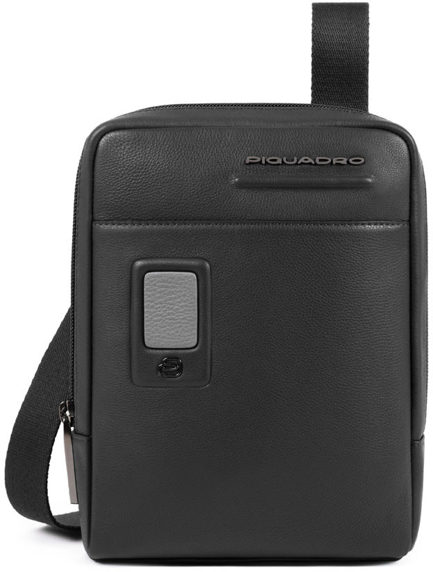 

Сумочка Piquadro AKRON/Black верт. с отдел. для iPad mini на ремне CA3084AO_N