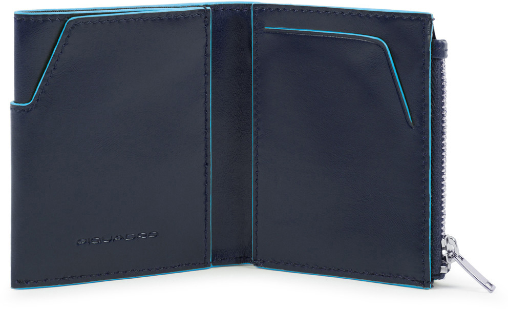 

Портмоне Piquadro BL SQUARE/N.Blue с отдел. для монет на молнии с RFID защитой (8x9,5x1,5) PU5114B2R_BLU1