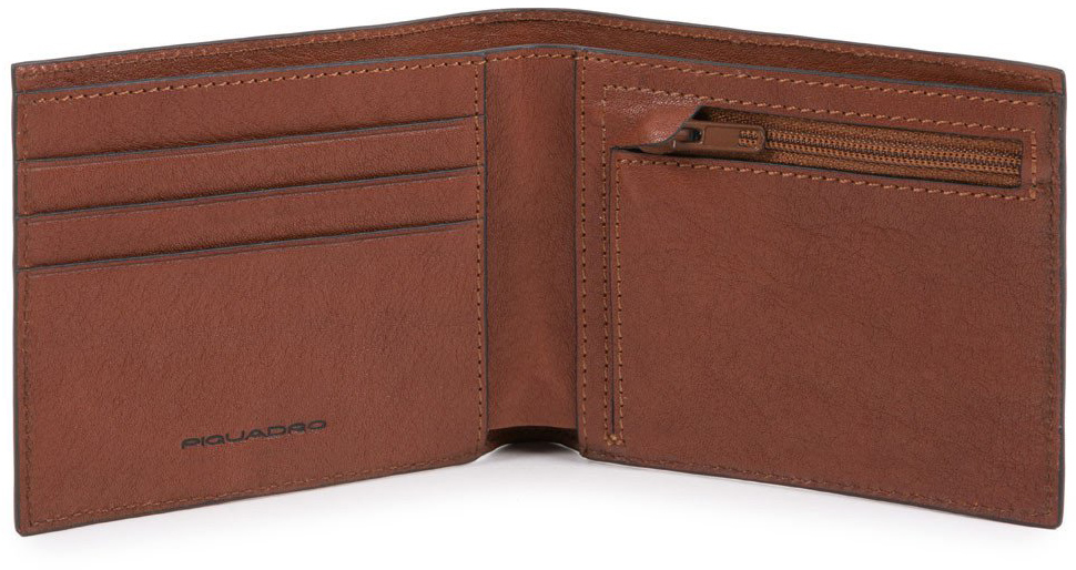 

Портмоне Piquadro BK SQUARE/Tobacco с отдел. для монет с RFID защитой (11x9x1,5) PU4823B3R_CU