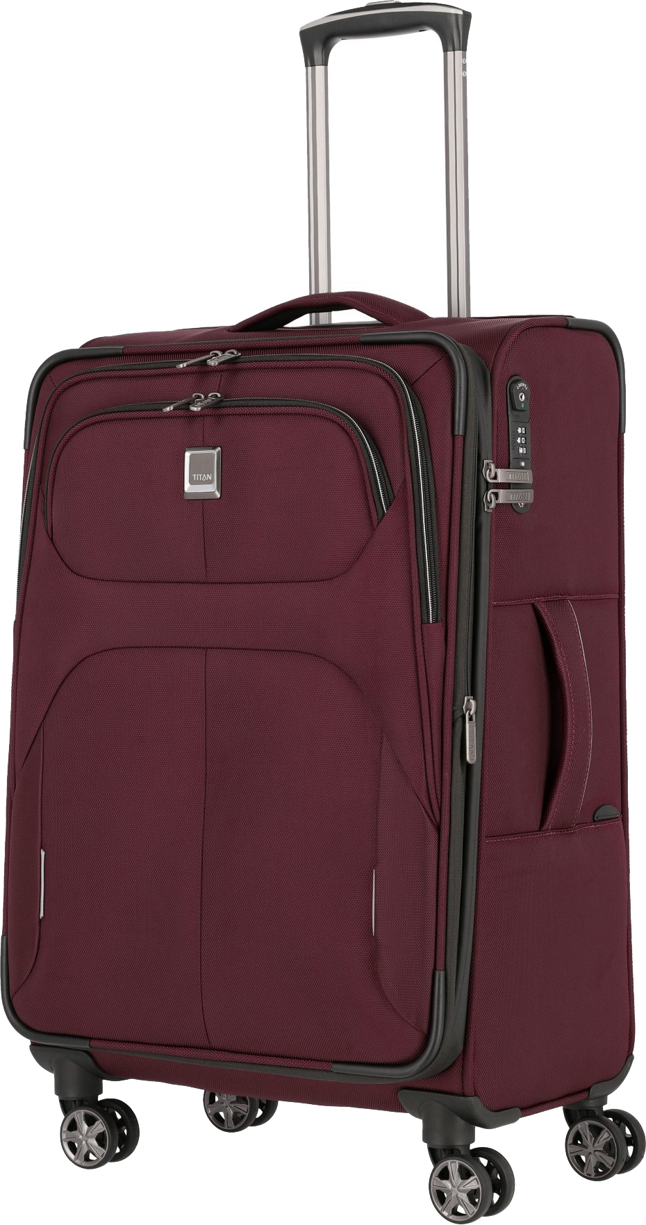 

Чемодан Titan NONSTOP/Merlot на 4 колесах M exp. (74/85л,3,1кг) (42x68x28/32см) Ti382405-69