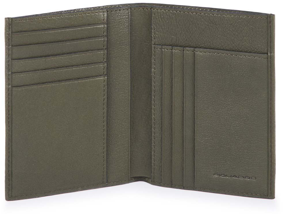 

Портмоне Piquadro B3S/Green верт. с отдел. для 9 кред.карт с RFID защитой (9,5x12,5x1,5) PU1393B3SR_VE