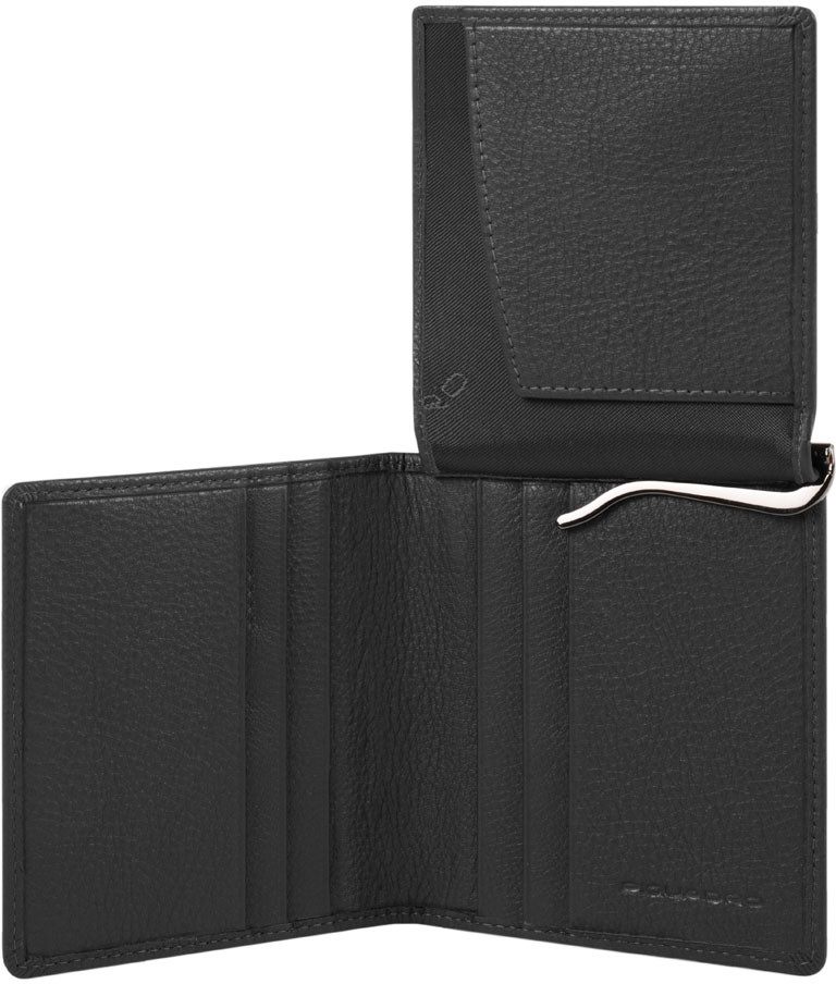

Портмоне Piquadro AKRON/Black верт. с зажимом для банкнот с RFID защитой (9x11x1,5) PU3890AOR_N