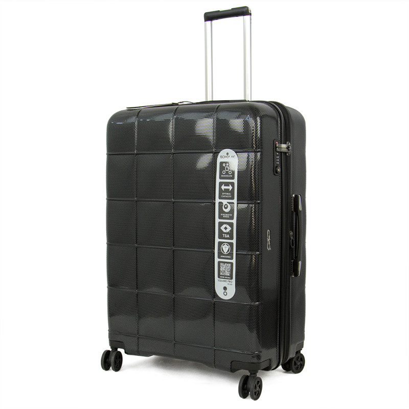 

Чемодан Echolac SQUARE PRO/Black на 4 колесах L (123л,5,4кг) (54x77,5x31,5см) EcPC185SA-401-00