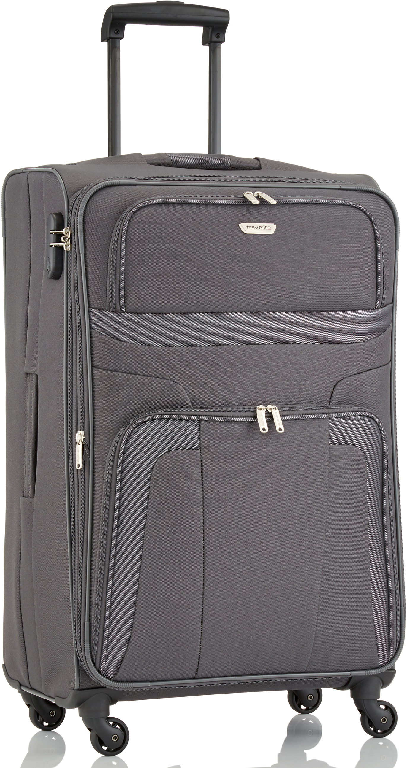 

Чемодан Travelite ORLANDO/Anthracite на 4 колесах L exp. (95/109л,3,8кг) (47x75x29см) TL098549-03