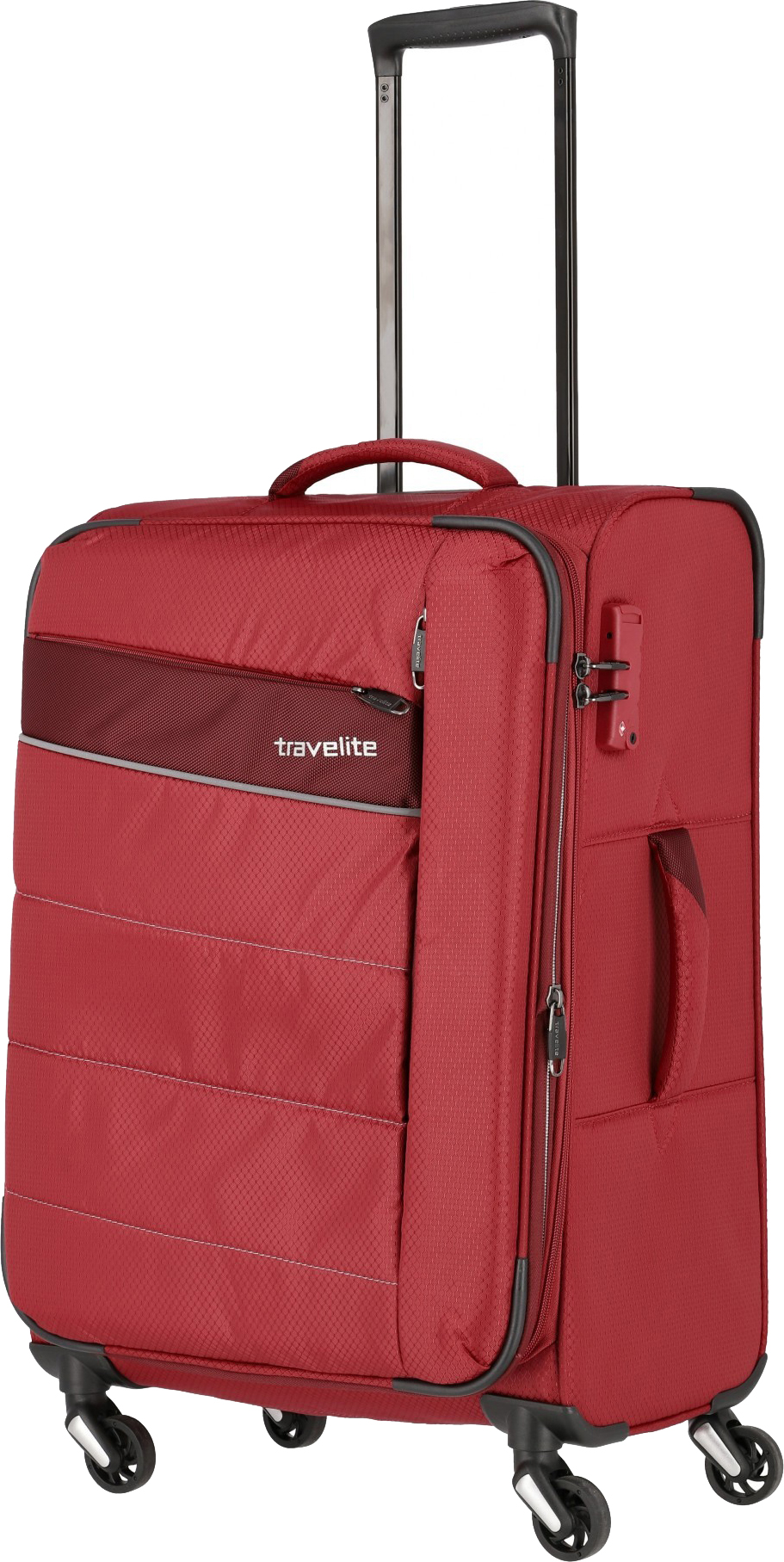 

Чемодан Travelite KITE/Red на 4 колесах M exp. (67/77л,2,5кг) (42x64x27/31см) TL089948-9