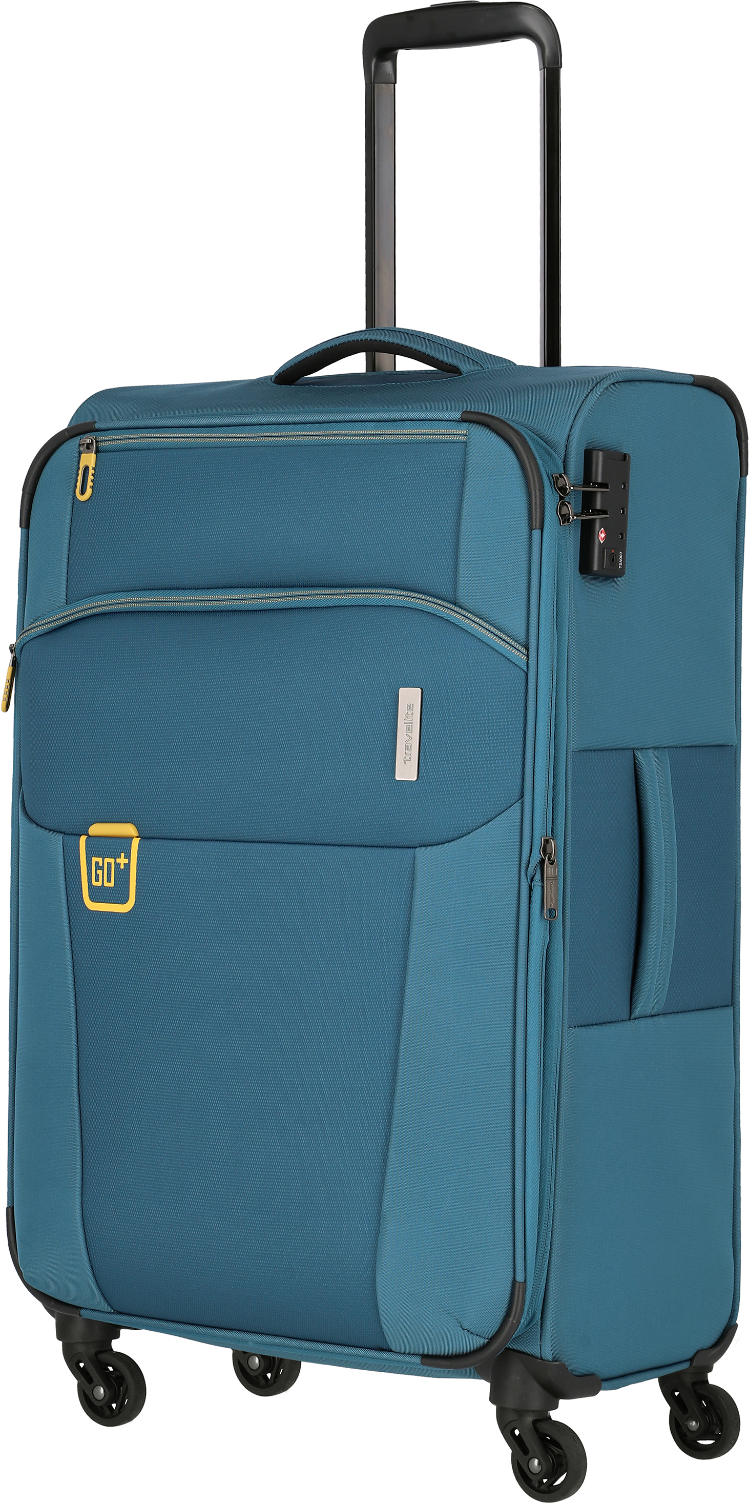 

Чемодан Travelite GO/Petrol на 4 колесах L exp. (90/97л,3,1кг) (46x79x31/35см) TL090549-21