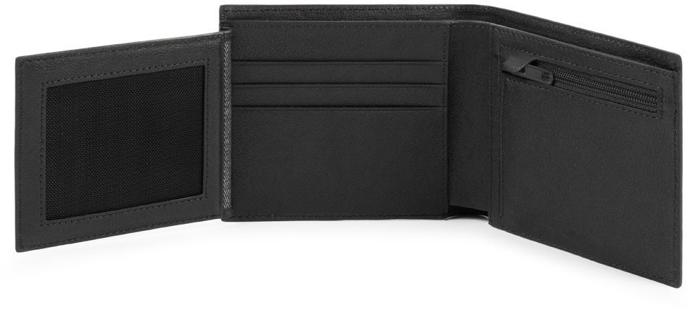 

Портмоне Piquadro BK SQUARE/Black гориз. с отдел. для док. и монет с RFID защитой (11,5x9,5x2) PU5185B3R_N