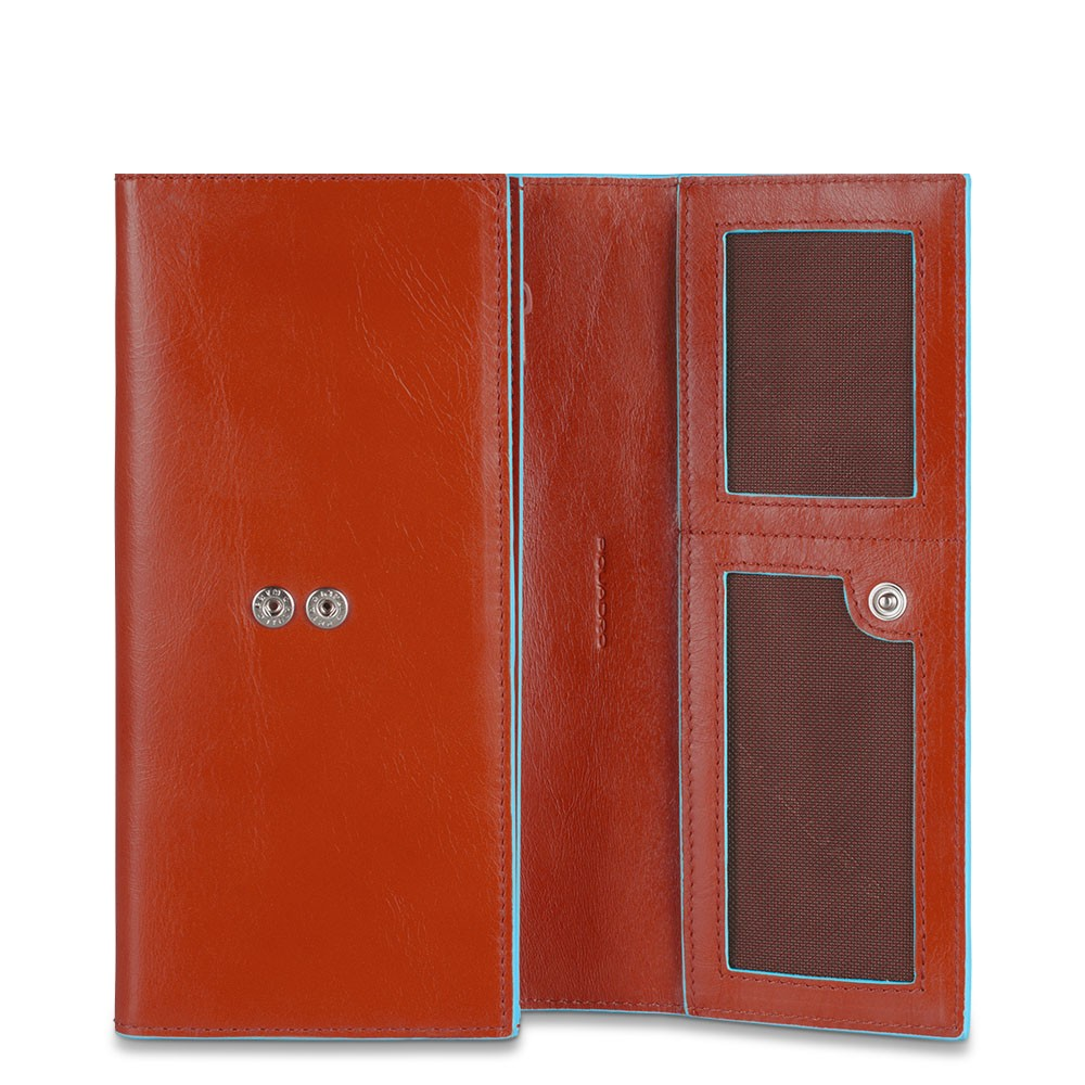 

Портмоне Piquadro BL SQUARE/Orange жен. с 3 отдел. на кнопке (9,5x19x3,5) PD3411B2_AR