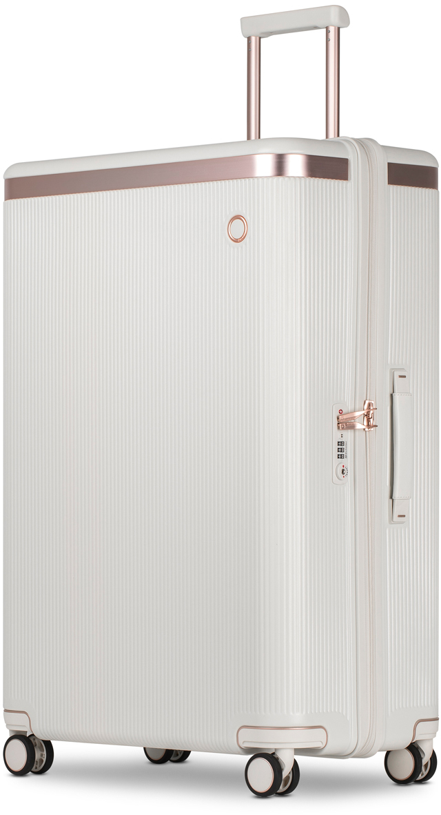 

Чемодан Echolac DYNASTY/Ivory White на 4 колесах L (98л,4,5кг) (55x77x28см) EcPC142-401-10