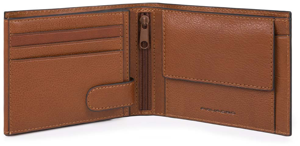 

Портмоне Piquadro BK SQUARE/Tobacco с отдел. для монет и 11 кред.карт с RFID защитой (12,5x9,5x2,5) PU3436B3R_CU