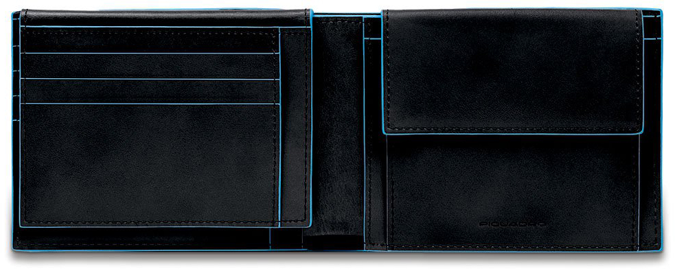 

Портмоне Piquadro BL SQUARE/Black гориз. с отдел. для док. с RFID защитой (12,5x9x3) PU1392B2R_N