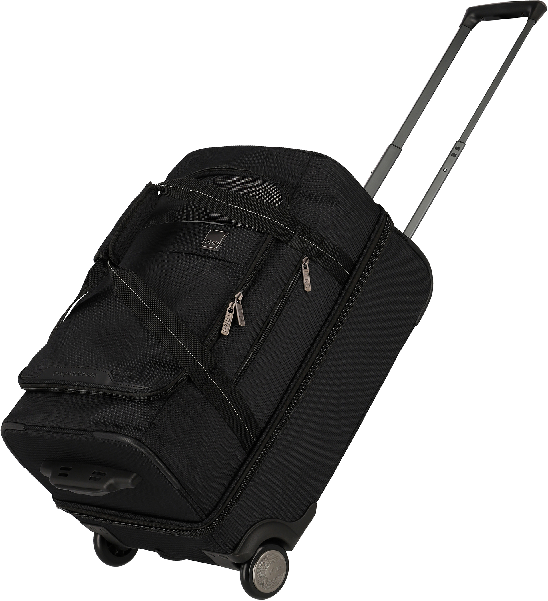 

Дорожная сумка на колесах Titan PRIME/Black на 2 колесах S (47л,2,9кг) (33x55x31см) Ti391601-00