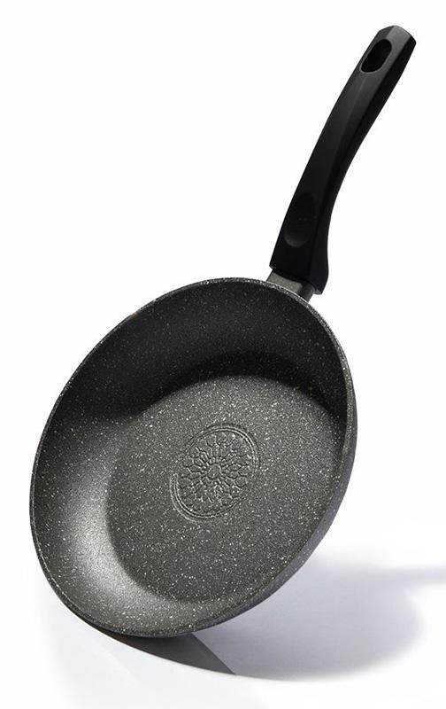 

Сковорода Fissman Fuego Stone Grey Ø24см с антипригарным покрытием Platinum (каменная крошка)