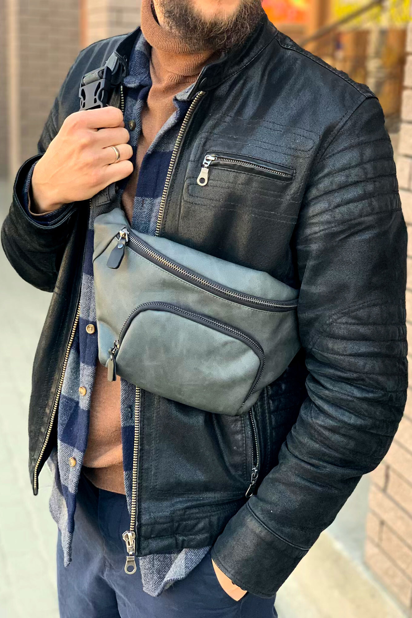 

Универсальная Mamakazala улучшенная поясная сумка #Maybe_mk Серый