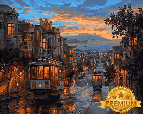 

Картина по номерам 40×50 см. Babylon Premium (цветной холст + лак) Последний трамвай Худ Ев Лушпин (NB 487)